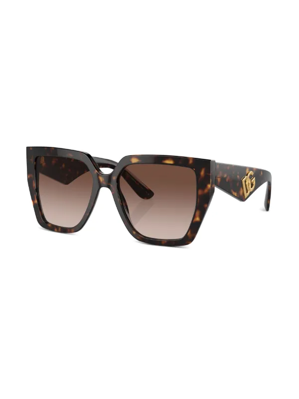 Dolce & Gabbana Eyewear トータスシェル オーバーサイズ サングラス 