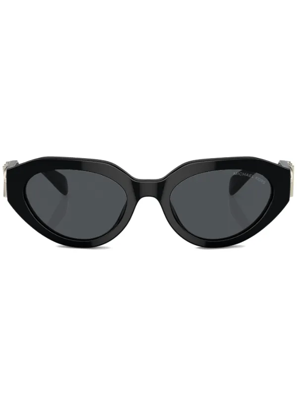 Michael Kors Empire Oval Sunglasses Black Empire Oval Sunglasses in BLACK - Sale | Michael Kors [US] main image 3