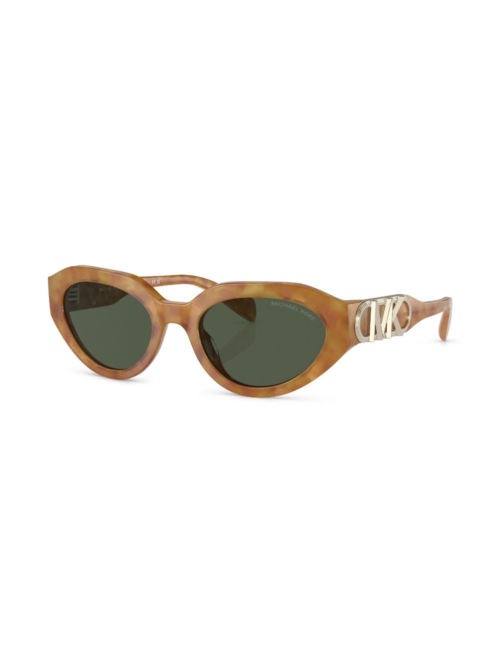 Shop Michael Kors Empire Oval-frame Sunglasses In Brown