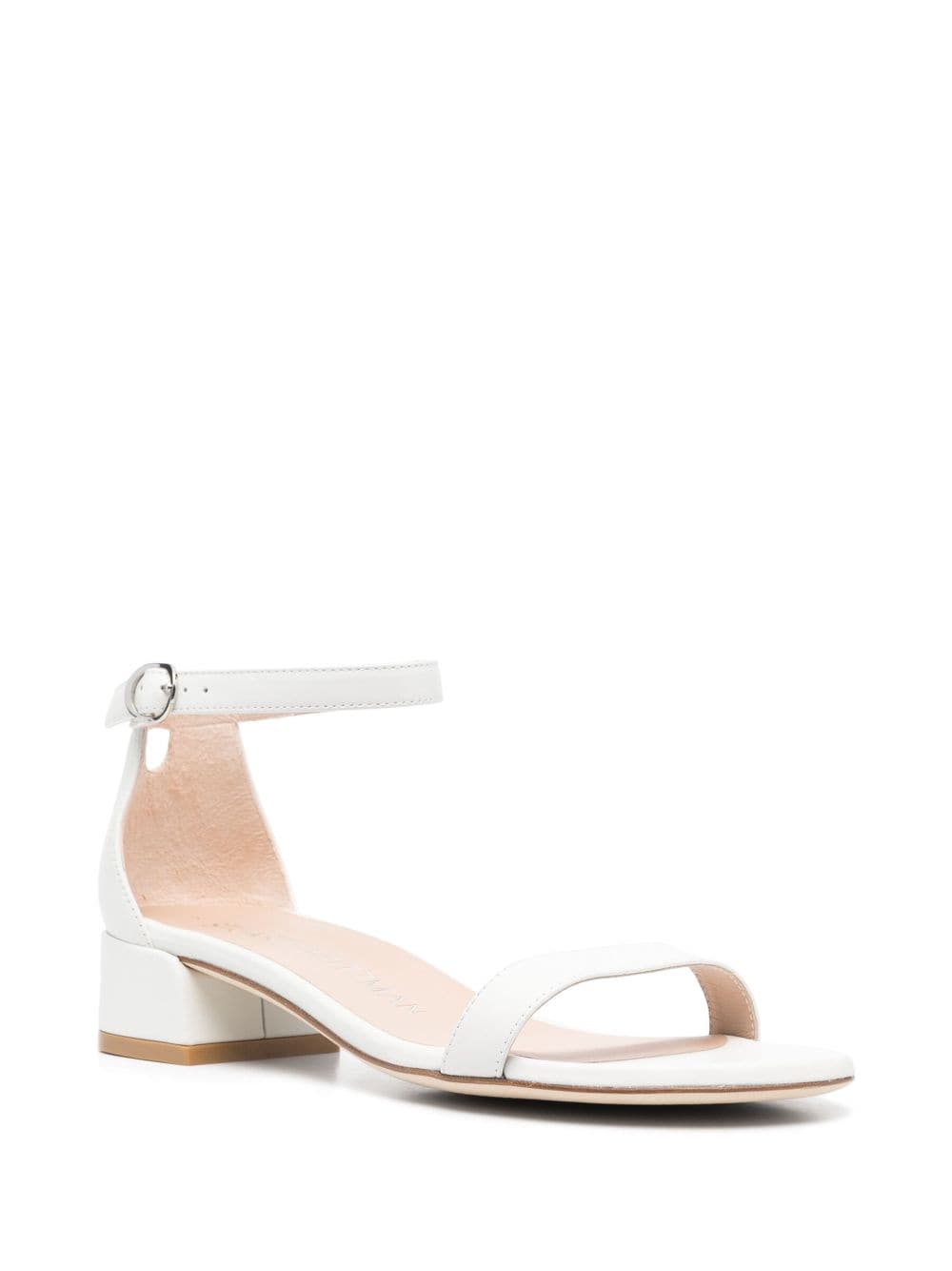 Stuart Weitzman Slide leren sandalen - Wit