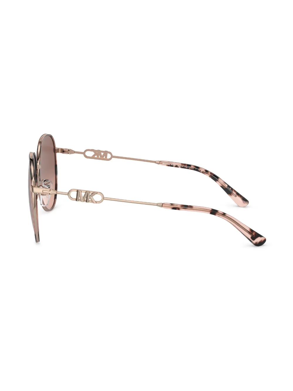 Shop Michael Kors Empire Round-frame Sunglasses In Pink