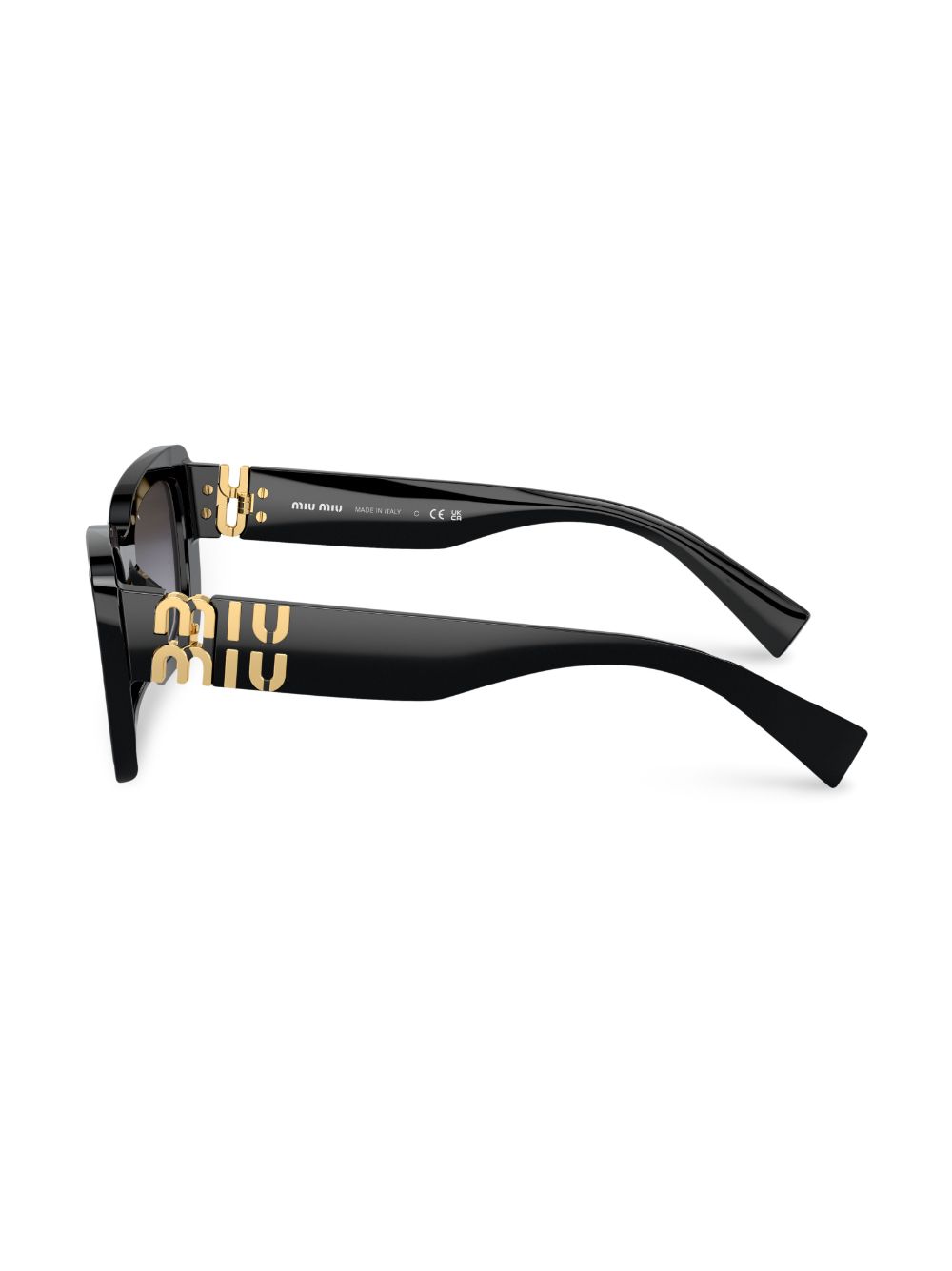 Shop Miu Miu Logo-plaque Square-frame Sunglasses In Black