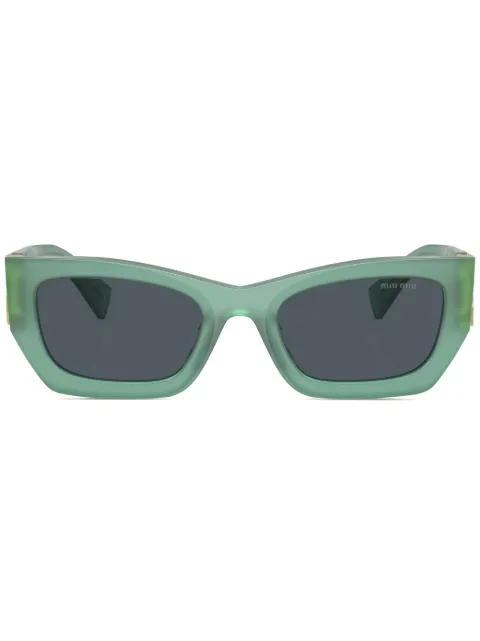 Miu Miu Eyewear lentes de sol con armazón rectangular y placa del logo