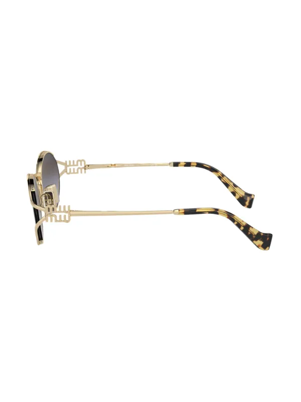 Miu Miu Eyewear オーバルフレーム サングラス | ゴールドトーン