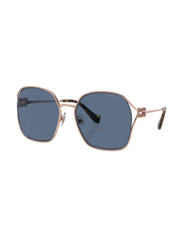 Miu Miu Eyewear oversized-frame Tinted Sunglasses | Gold  display picture 3