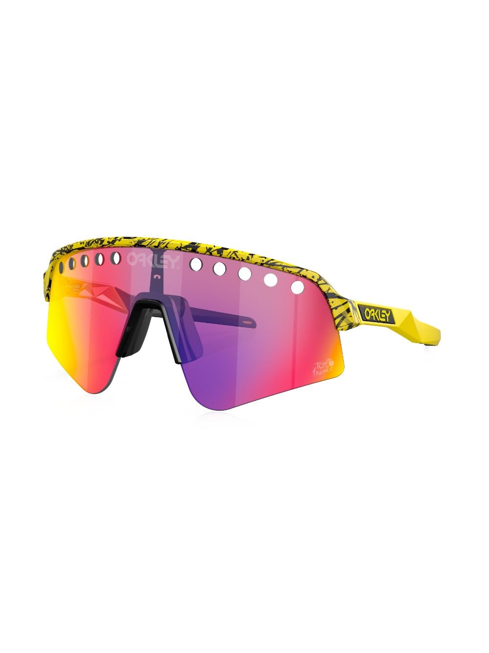 Shop Oakley 2023 Tour De France™ Sutro Lite Sweep Oversize-frame Sunglasses In Gelb