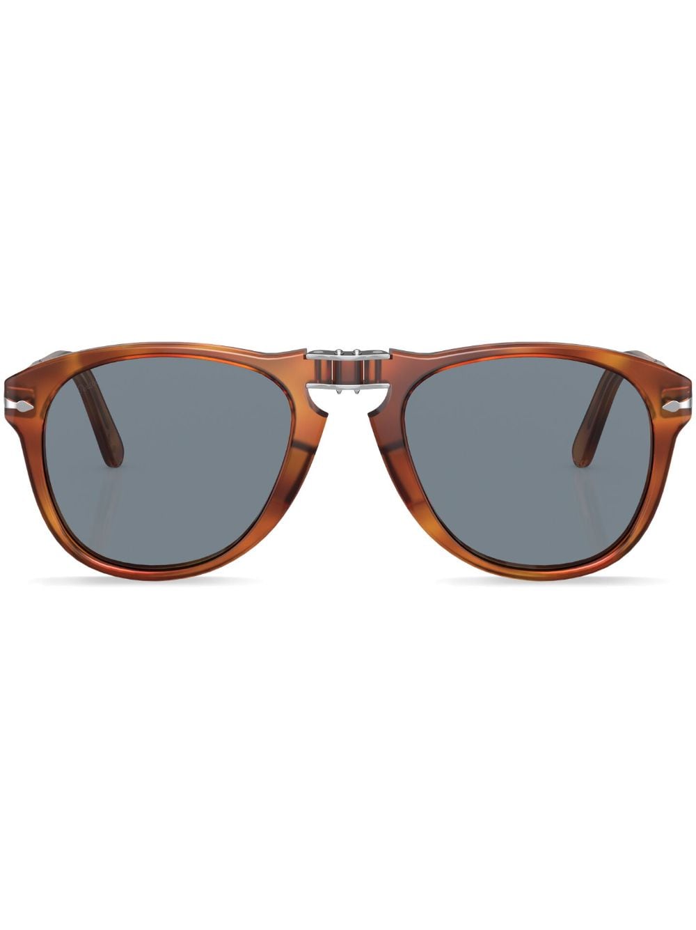 Shop Persol Steve Mcqueen Round-frame Sunglasses In Brown