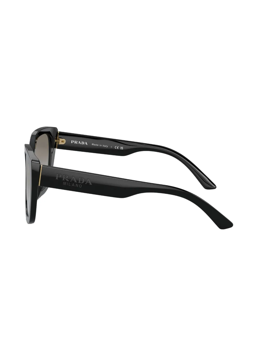 Shop Prada Cat-eye Frame Sunglasses In Schwarz