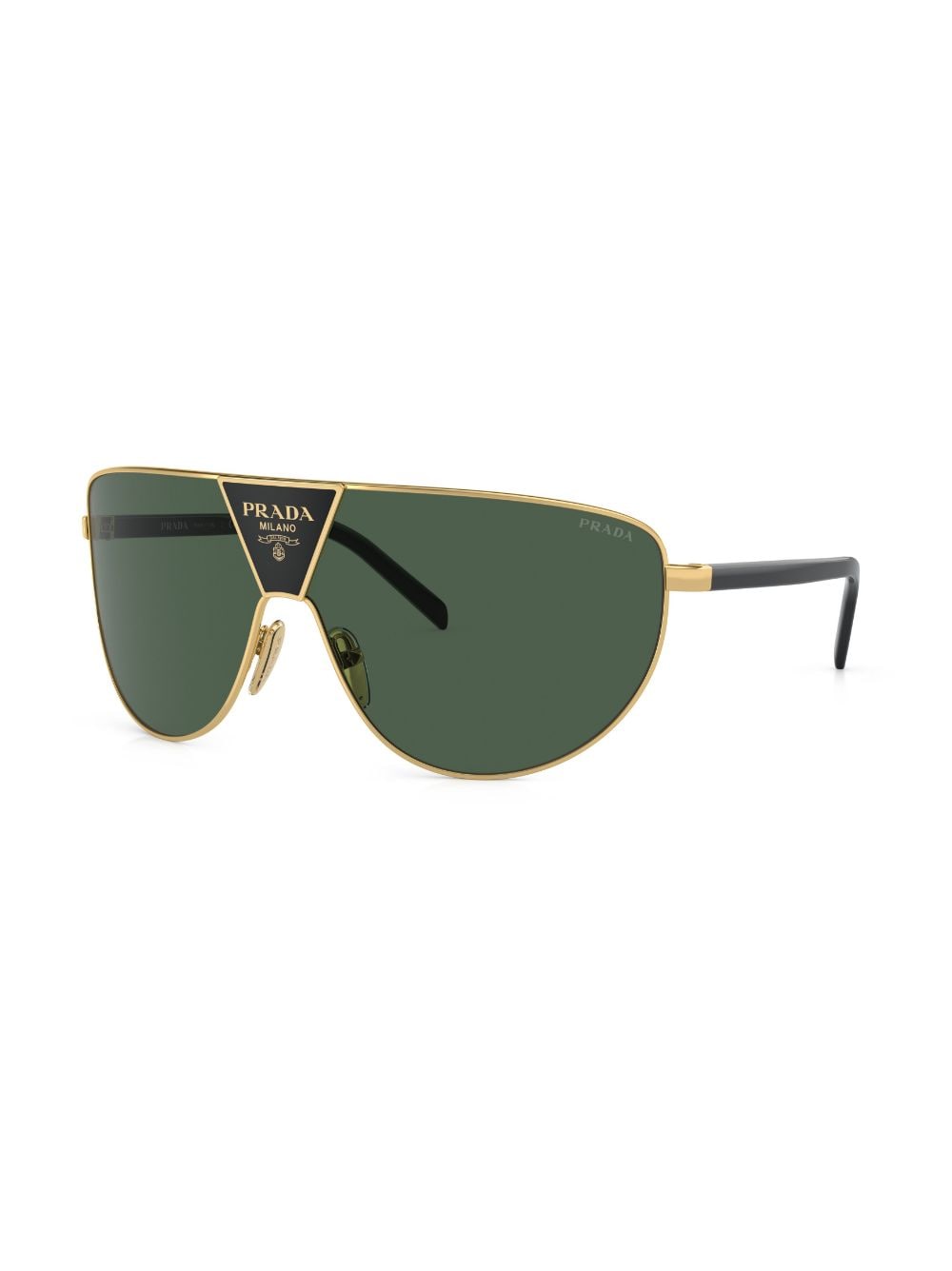Shop Prada Oversize-frame Sunglasses In Gold