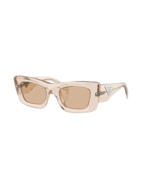 PRADA プラダ サングラス クリアブラウン スクエアフレーム Prada Eyewear スクエアフレーム サングラス | ブラウン