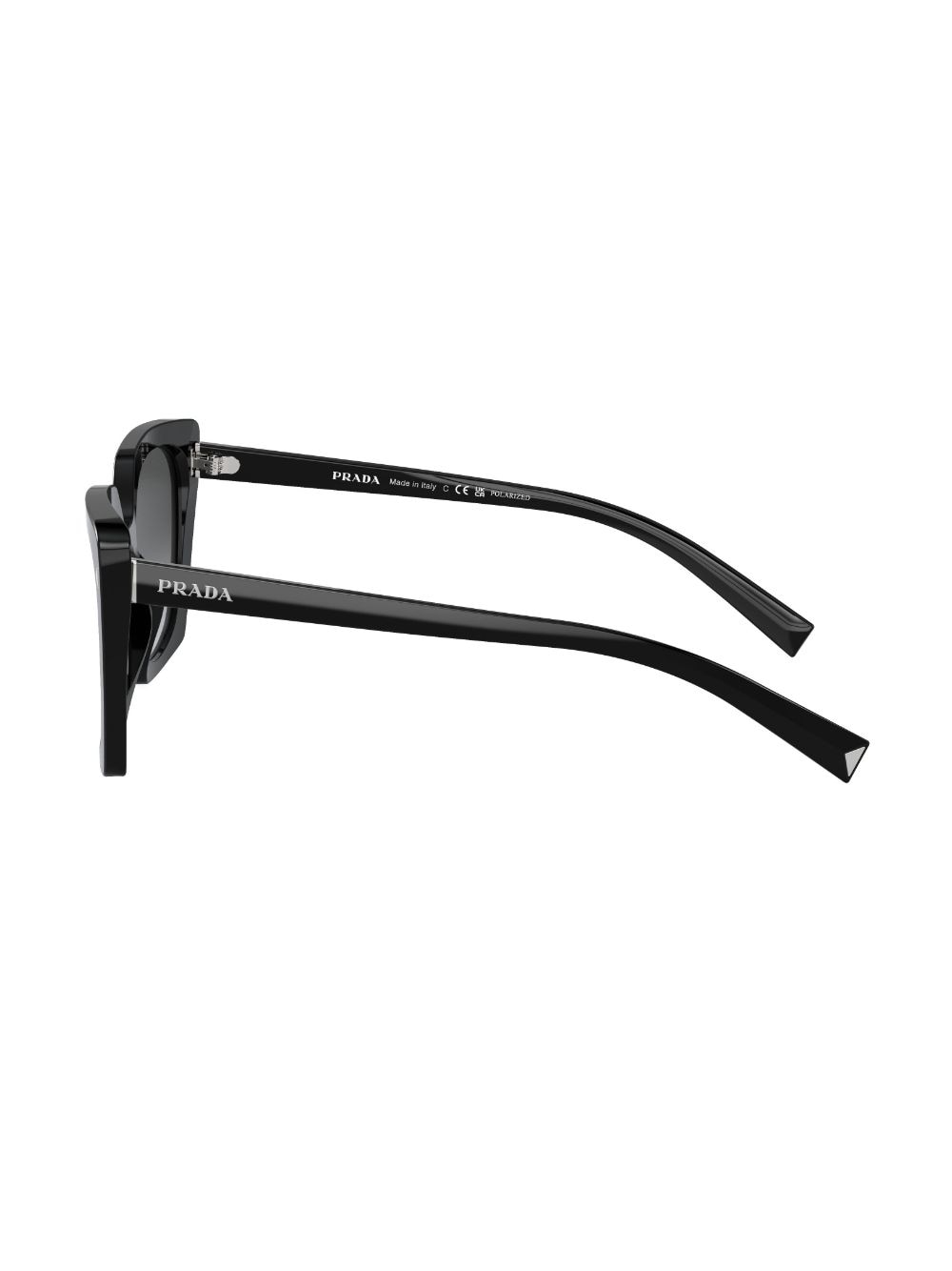 Shop Prada Rectangle-shape Sunglasses In Black