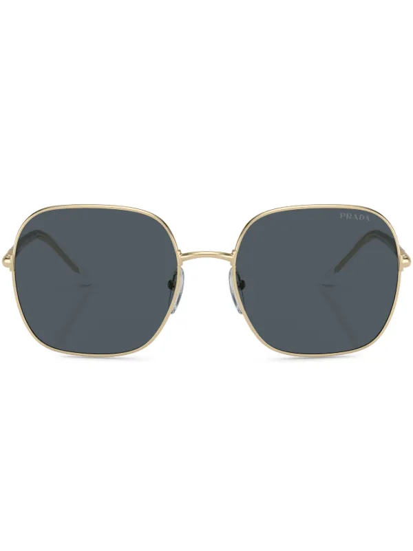 Prada rimmed 2025 square metal sunglasses