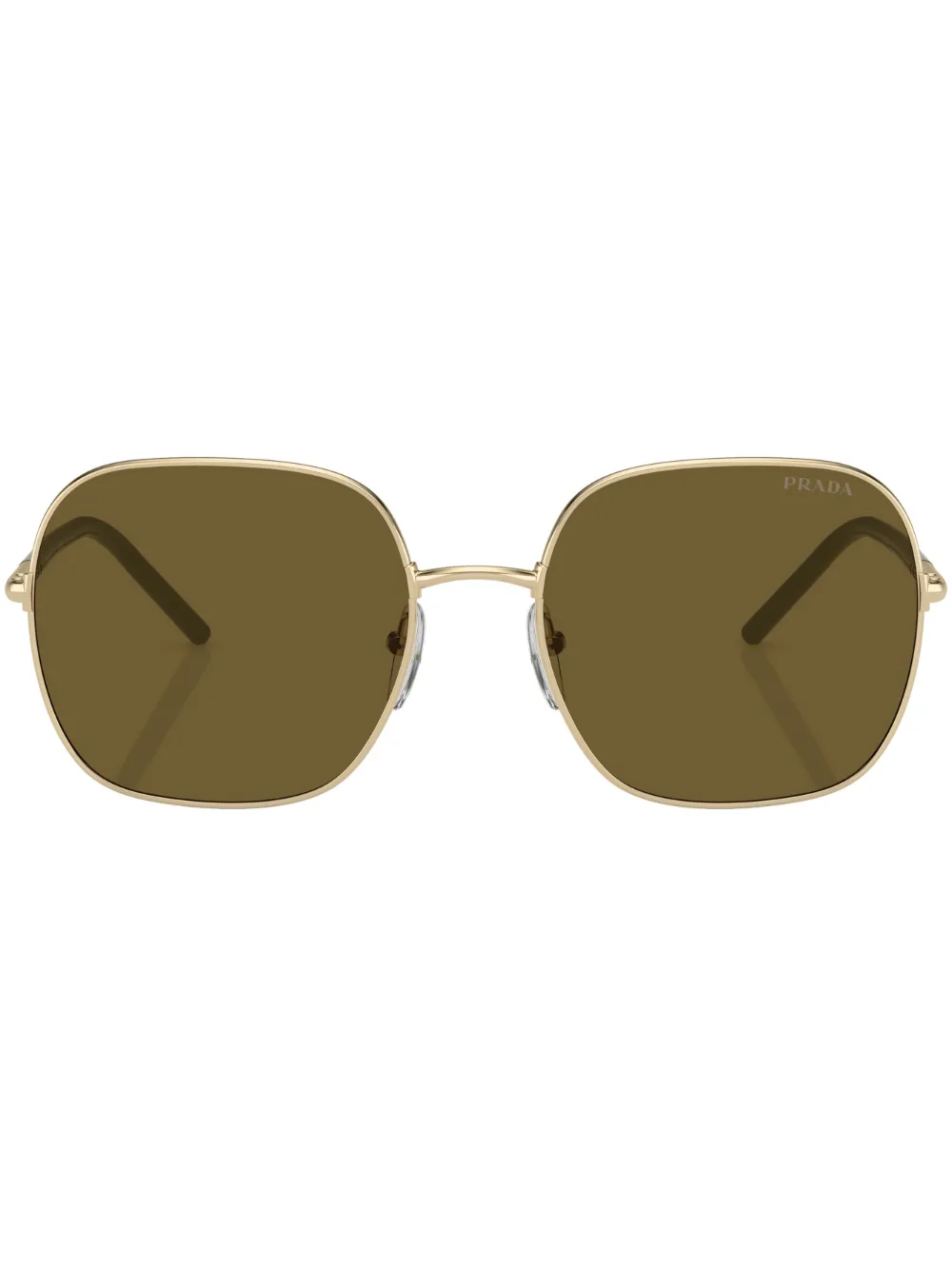 Prada Round-frame Sunglasses In Gold
