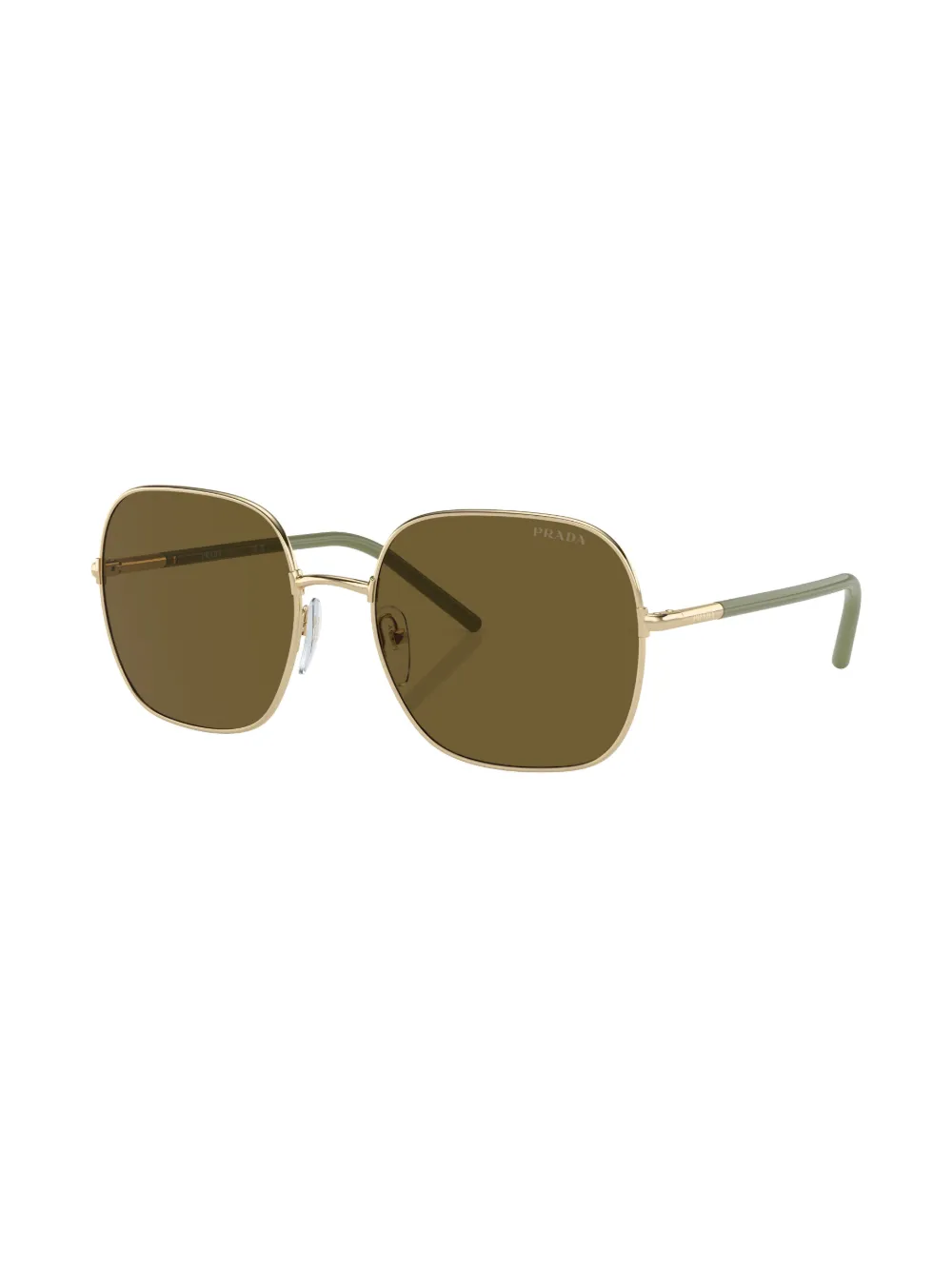 Prada Round-frame Sunglasses In Gold