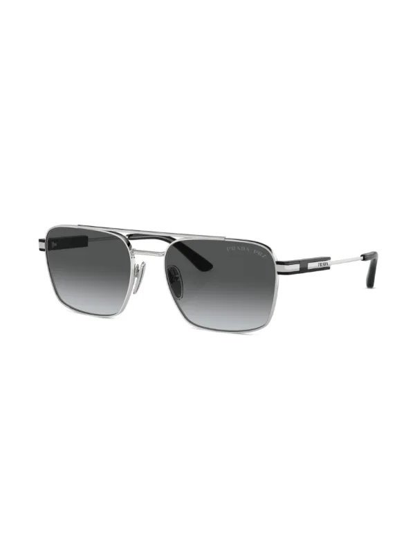 Prada men's square outlet sunglasses