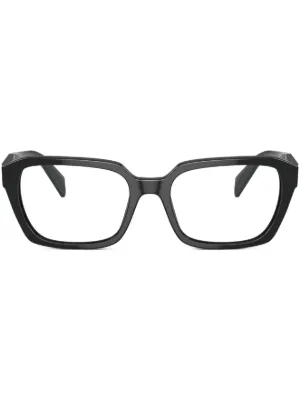 Prada Eyewear square-frame Glasses | Black | FARFETCH
