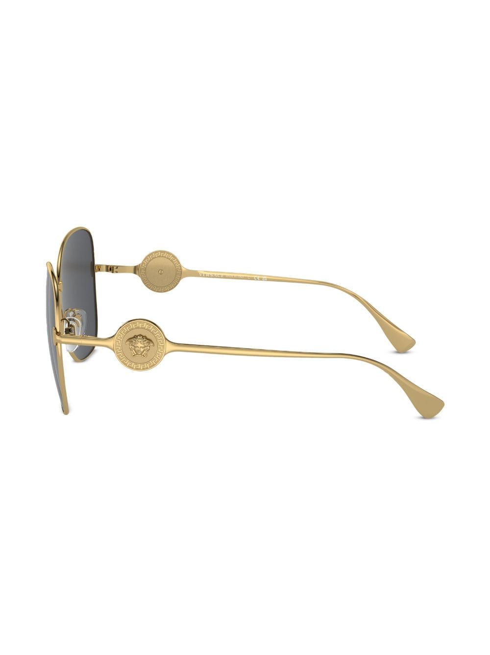 Shop Versace Medusa Oversize-frame Sunglasses In Gold