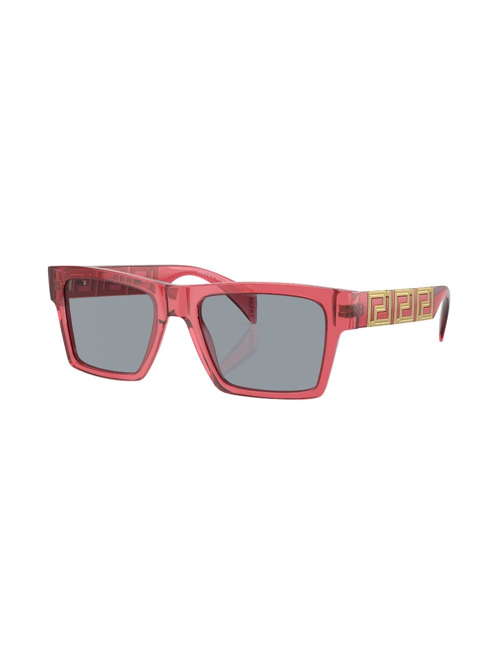 Shop Versace Logo-plaque Square-frame Sunglasses In Pink