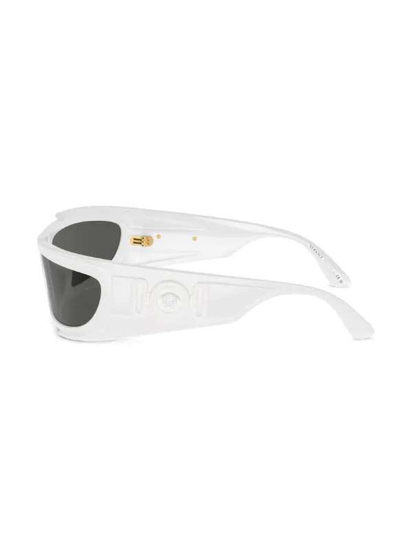 Versace Eyewear Medusa-motif square-frame Sunglasses | White