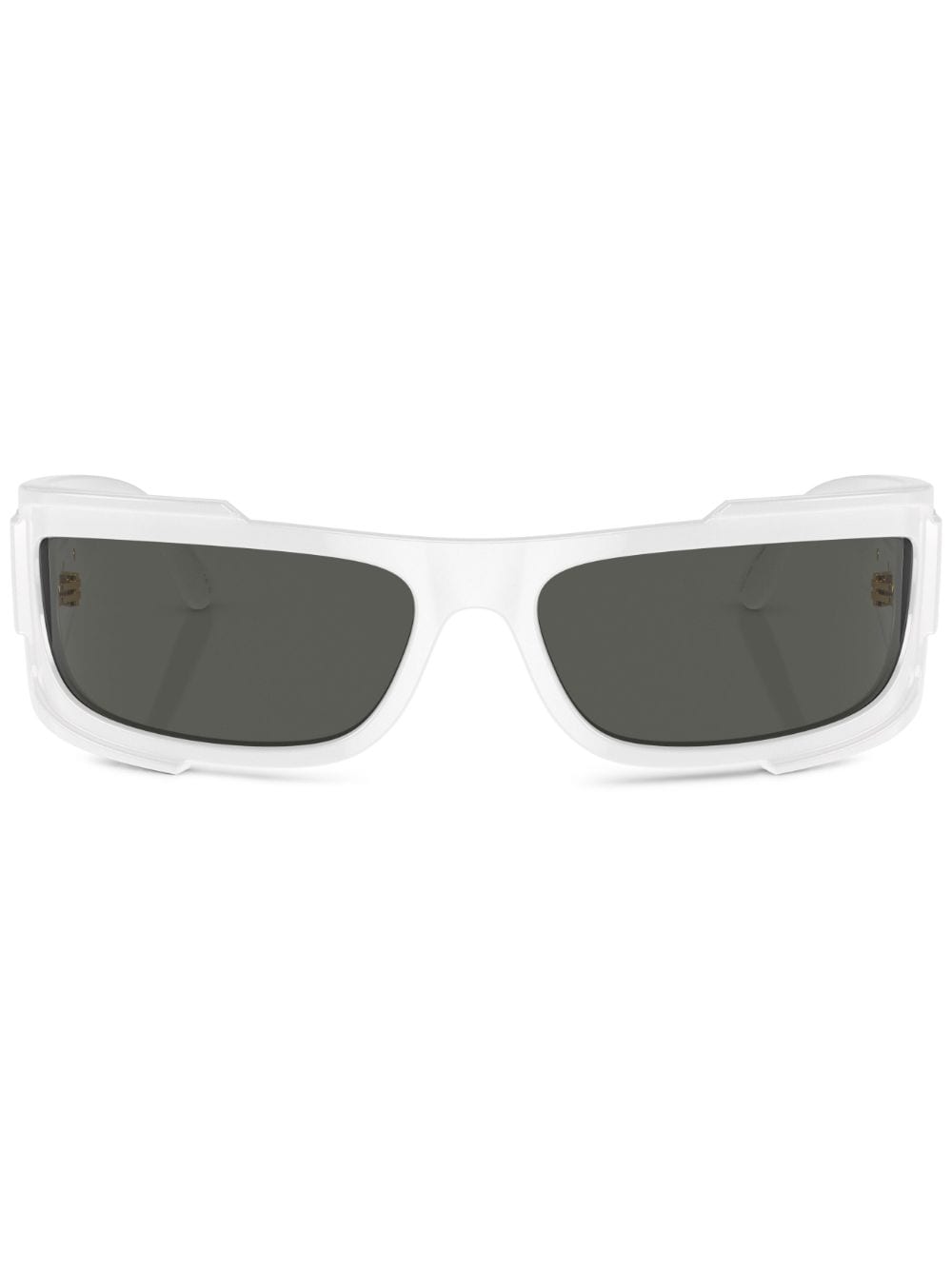 Versace Medusa-motif Square-frame Sunglasses In Weiss