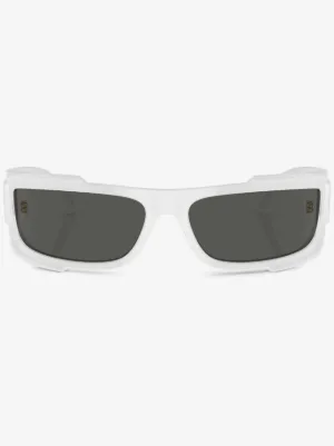 Versace Eyewear Medusa rectangle-frame Sunglasses | White  display picture 3