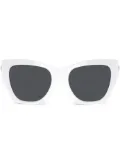 Versace Eyewear Medusa-plaque cat eye sunglasses - White