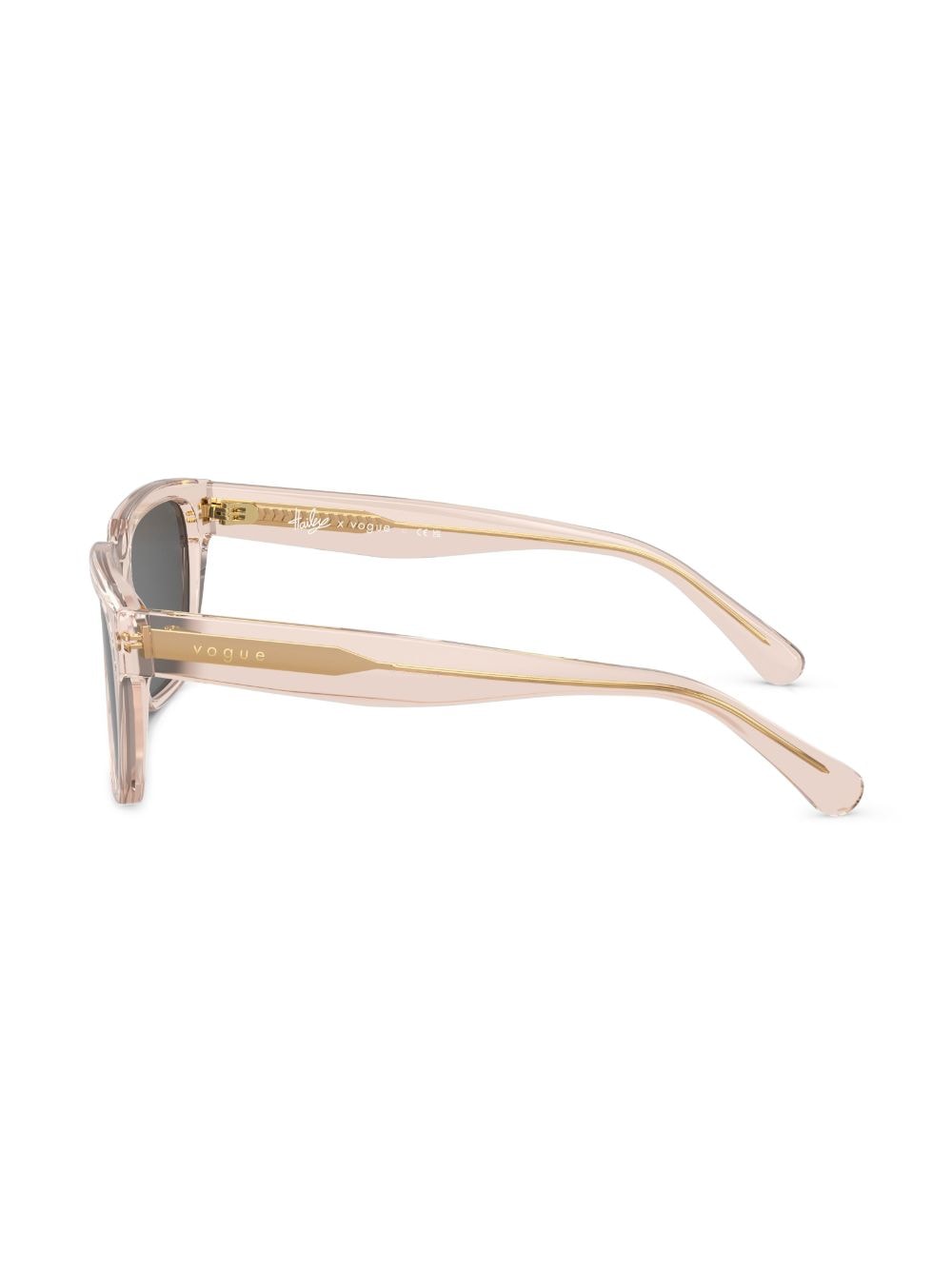 Shop Vogue Eyewear Oversize-frame Logo-print Sunglasses In 300787 Opal Light Peach