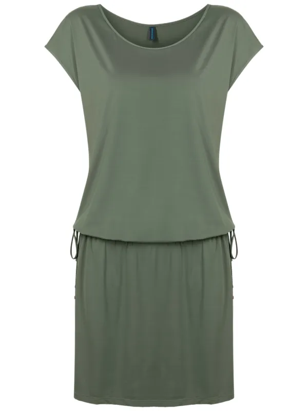 green emerald velvet dress Shivani Bhargava Green Melange Cutwork & Cross-Stitch Dress main image 1