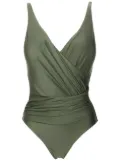 Lygia & Nanny Maísa Liso draped swimsuit - Green