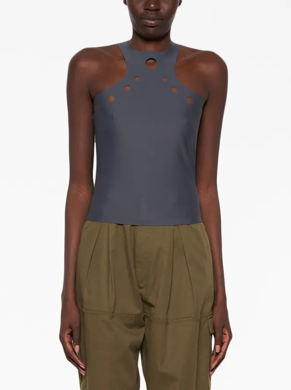 Jean Paul GAULTIER FEMME Tattoo Print Mesh Tank Top Size S-M