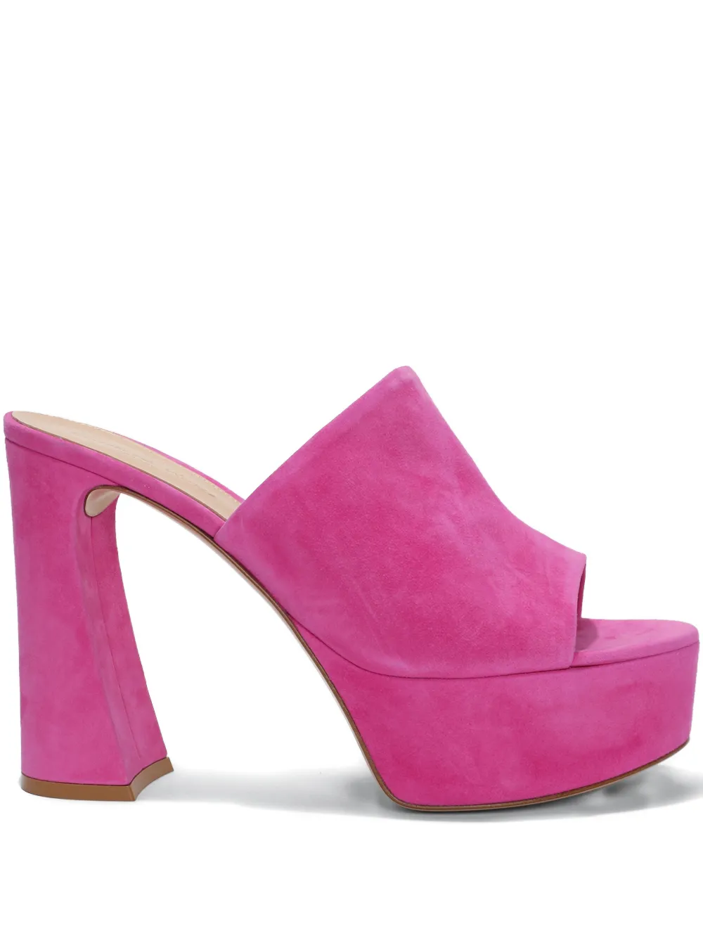 Gianvito Rossi Suede Platform Sandals In Animal Print