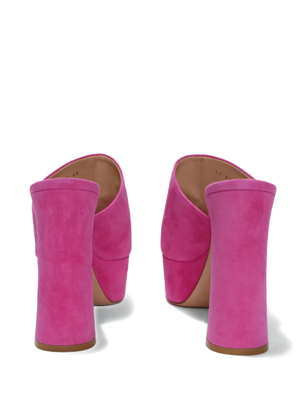 Gianvito Rossi suede platform sandals Roze