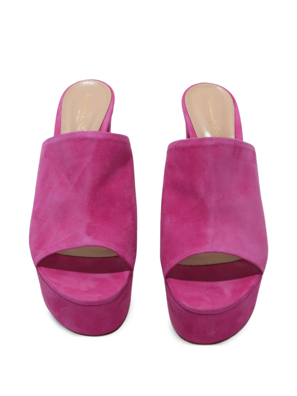 Gianvito Rossi Suède sandalen Roze