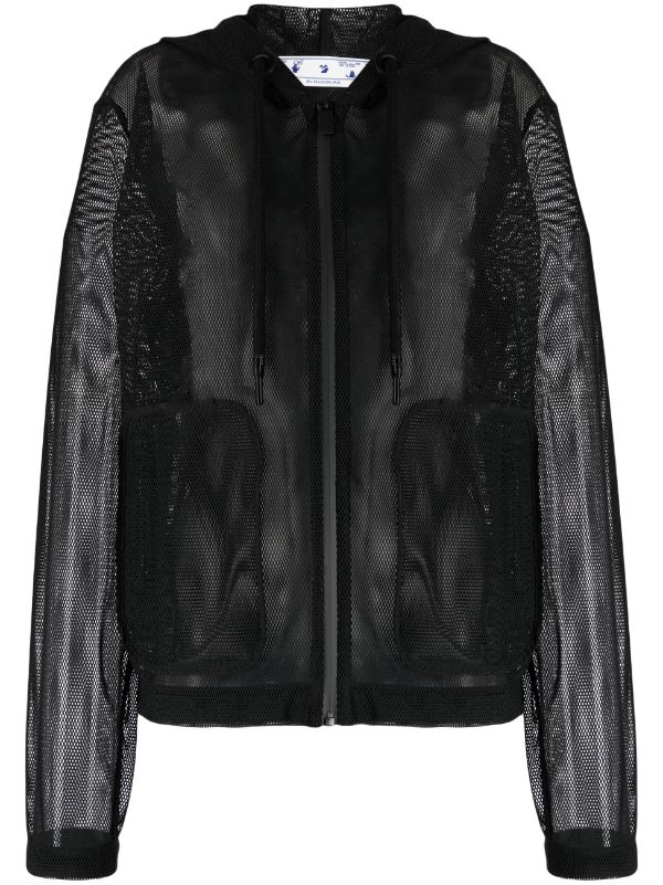 Off-White logo-print Biker Jacket - Farfetch