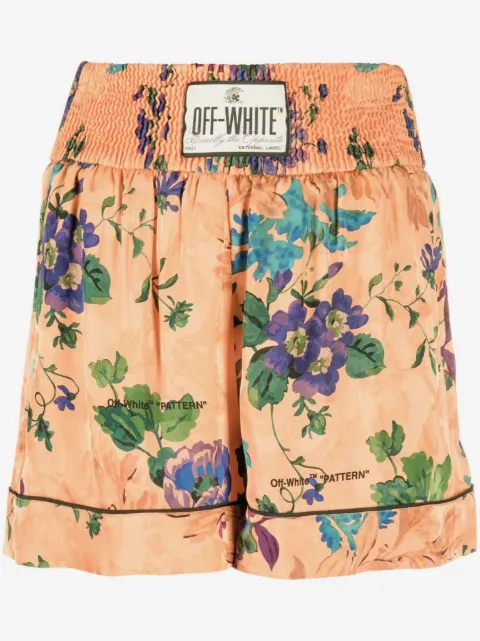 Off-White shorts con estampado floral