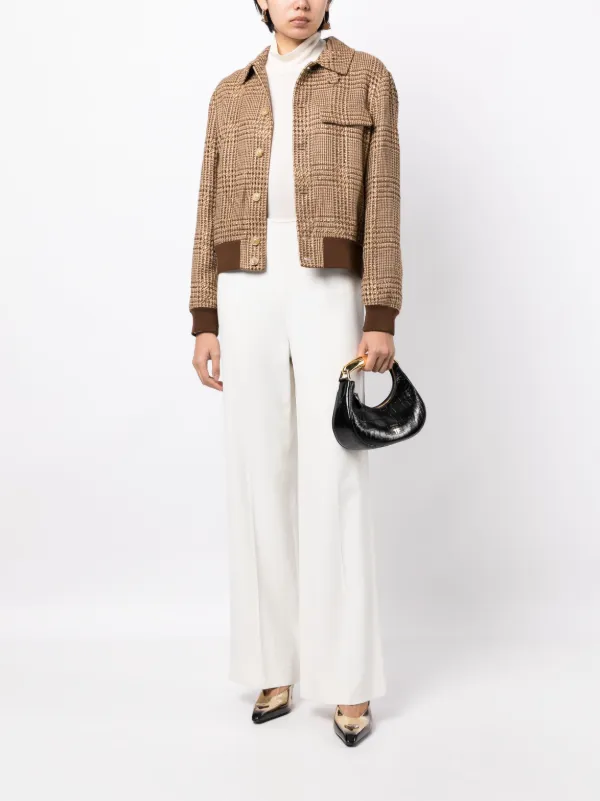 A I    LAUREN check jacket Ralph Lauren Collection plaid-check Bomber Jacket | Brown | FARFETCH
