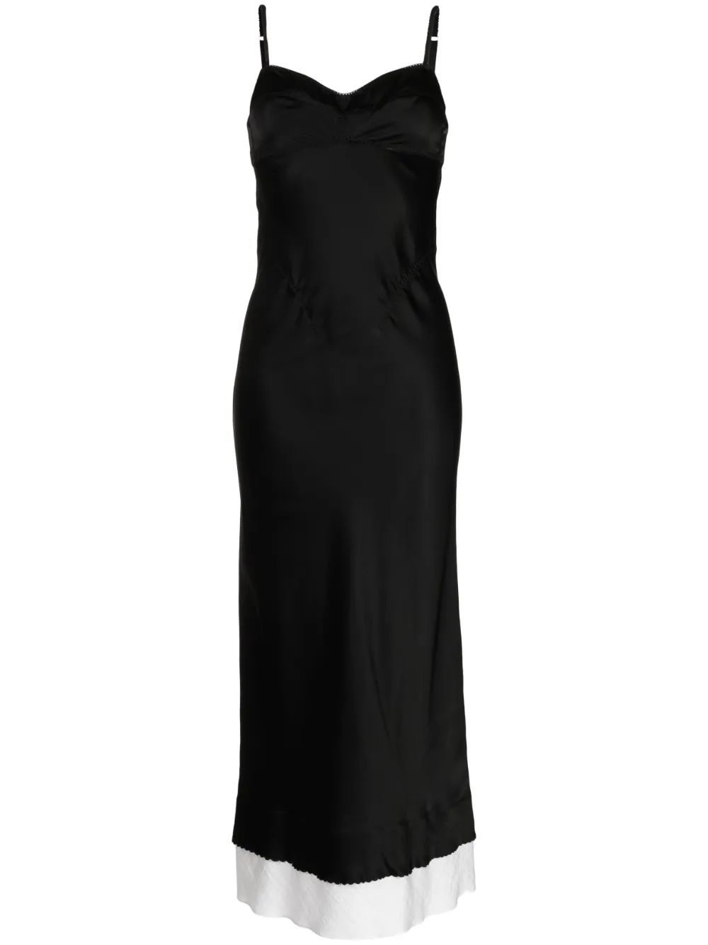 Anna October ruffle-detail midi dress - Black