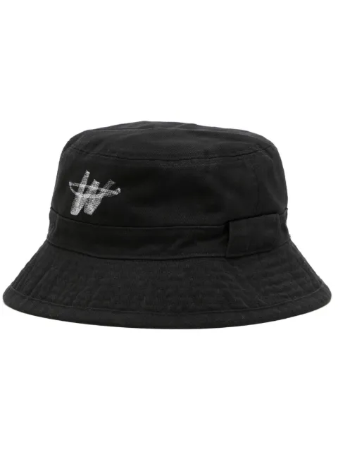 We11done logo-print cotton bucket hat