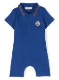 Moncler Enfant logo-patch polo shorties - Blue