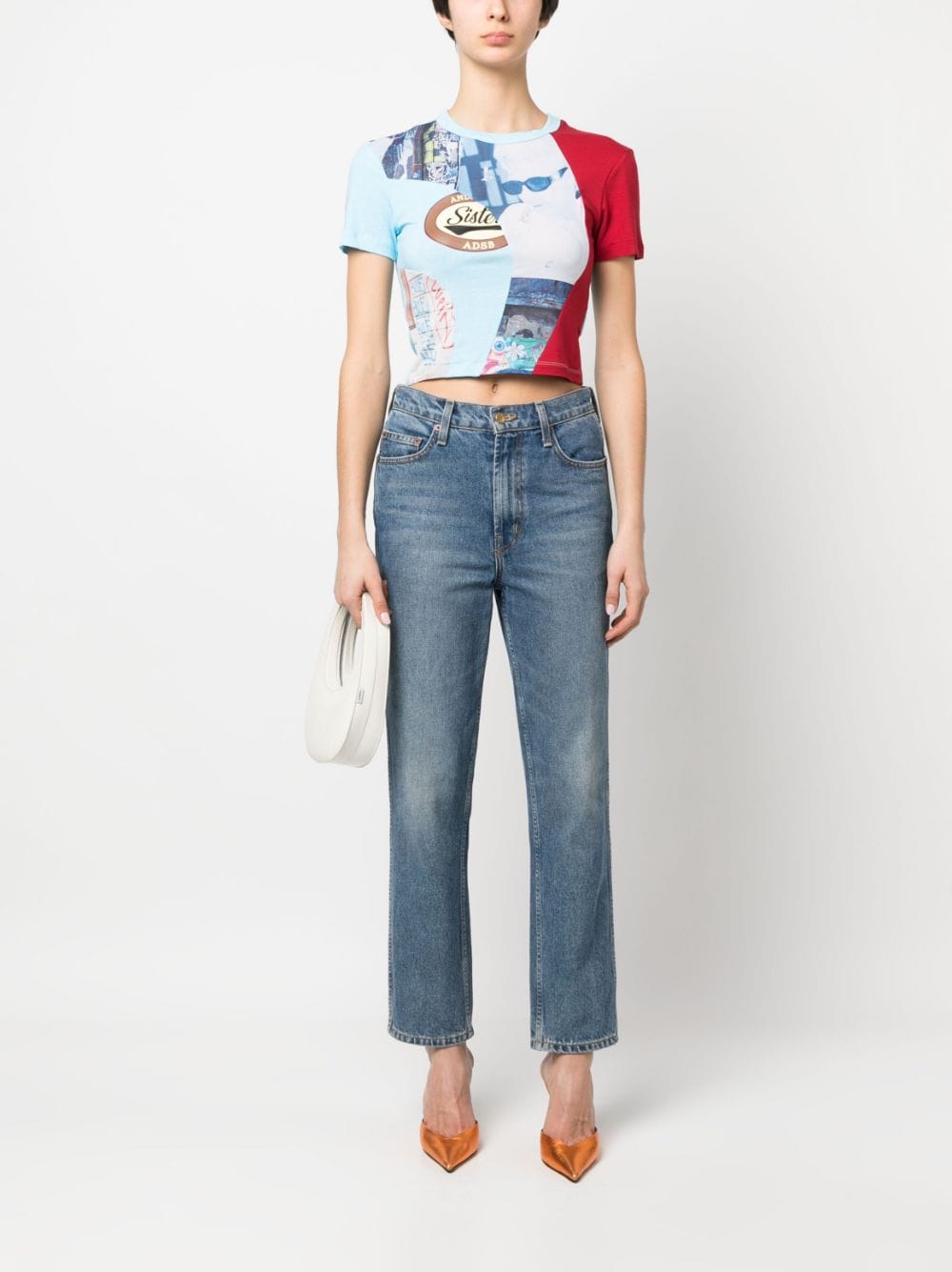 Andersson Bell graphic-print Cropped T-shirt - Farfetch