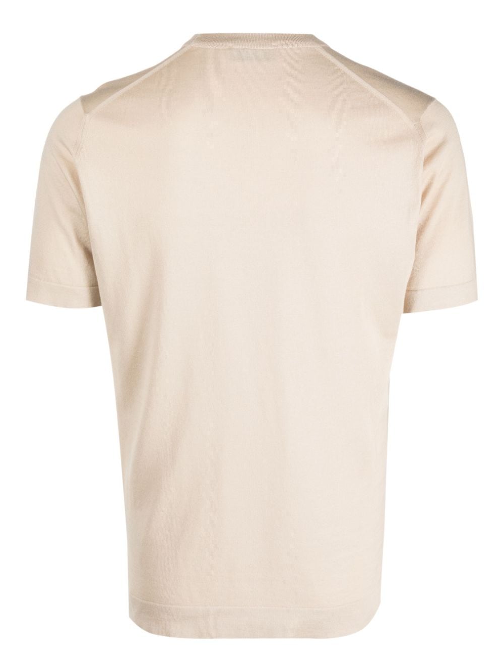 John Smedley T-shirt met ronde hals - Beige