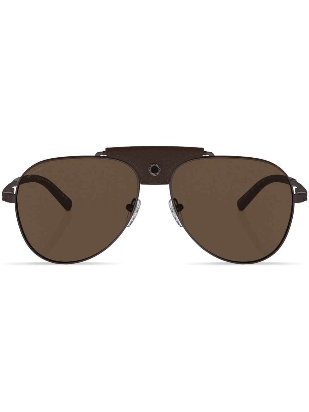 Bvlgari Pilot-frame Tinted-lenses Sunglasses In Brown