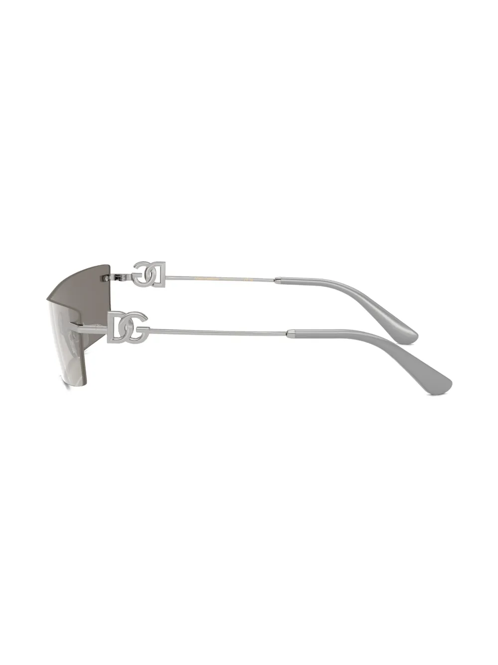 Dolce & Gabbana Mirrored Rectangle-frame Sunglasses In Silber