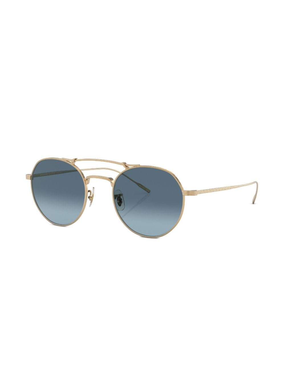 Shop Oliver Peoples Reymont Round-frame Sunglasses In 5292q8 Gold