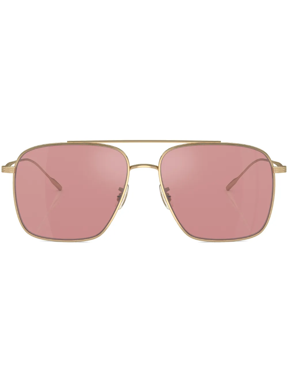 Shop Oliver Peoples Dresner Aviator-frame Sunglasses In 52923e Gold