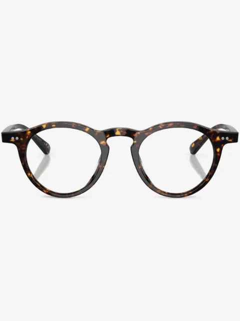 Oliver Peoples tortoiseshell club round-frame glasses