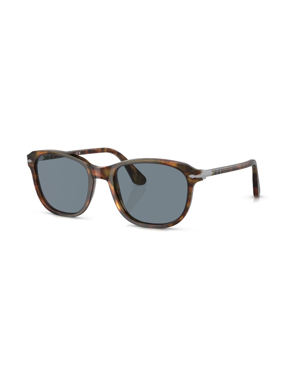 Shop Persol Round-frame Straight-arm Sunglasses In Brown