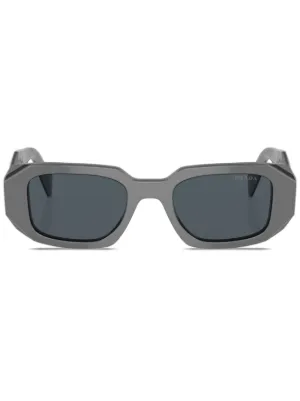 Prada Men's Clear Acetate Rectangle Sunglasses