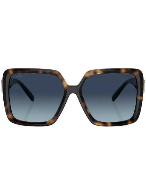 Tiffany & Co Eyewear oversize-frame logo-plaque sunglasses 