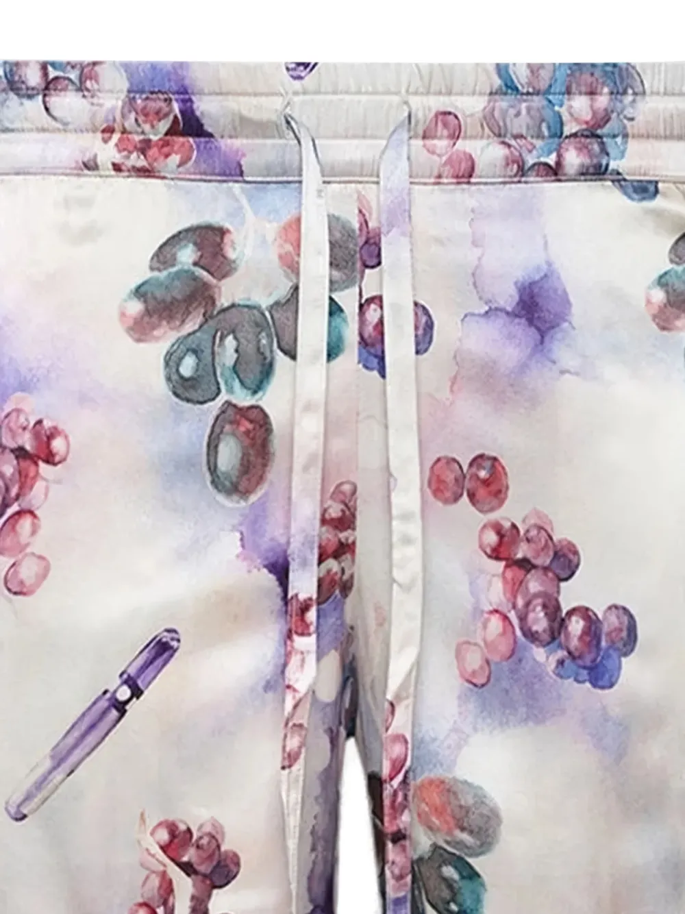 Nahmias grape-print silk shorts | Track & Running Shorts | Image 2